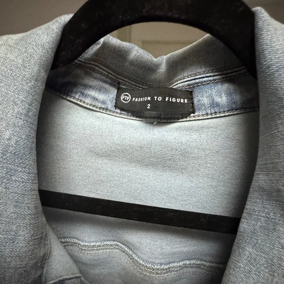 Fashion to Figure Light Blue Denim Jacket - Picture 6 of 6